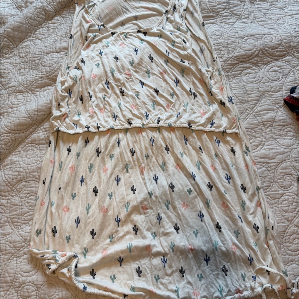 Latched Mama Cream Cactus Print Tank Top